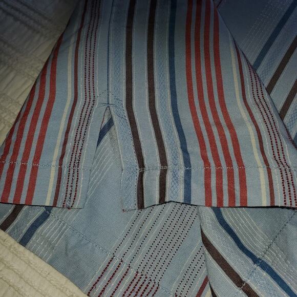 Tommy Bahama Mens Striped Silk Blend Button Front Long Sleeve Shirt 2X - Picture 7 of 16